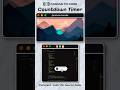Countdown Timer using HTML CSS JavaScript #shorts #htmlcssproject #coding #project