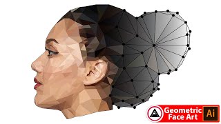 Geometric Face Vector Art | Adobe Illustrator Art Drawing Tutorials