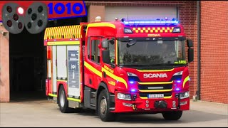 ST.HYLLE SJUKVÅRDSLARM räddningstjänsten syd brandbil i utryckning fire truck respond 緊急走行 消防車