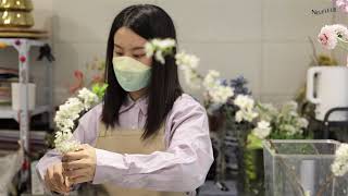 指導學生做一個生機盎然的春天感花束Florist vlog：helping my student to make a vivid bouquet   #florist #bouquet #花