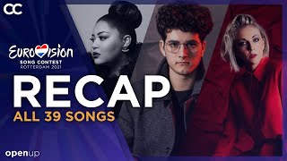 Eurovision 2021 - Recap of All Songs