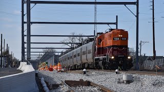 South Shore Line in Michigan City with Ferry Move and Construction