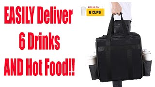 Best Food Delivery Bag - Makes Delivering Big Orders with Drinks EASY