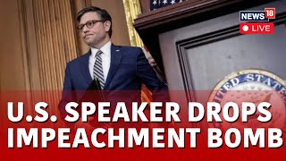 Speaker Mike Johnson LIVE |  Rep. Mike Johnson Outlines Impeachment Inquiry on House Floor | N18L