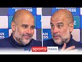 Pep Guardiola reacts to Manchester City's 2-1 defeat to Brighton