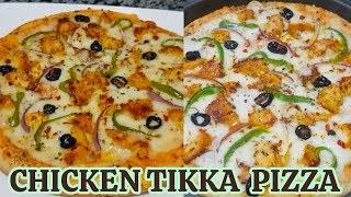 Chicken tikka pizza || With homemade pizza dough and pizza sauce || Simple yet delicious