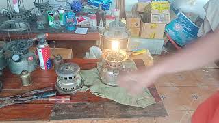 จุดตะเกียงจ้าวพายุ แสงกิเลน 500 c.p.กระเช้าใหญ่ Service Pressure Lantern #Utraman Nhum