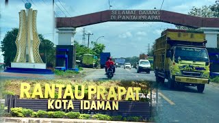 Keliling Pusat Kota Rantau Prapat, Labuhan Batu, Sumatera Utara, Indonesia - Tahun 2022.