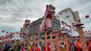 CNY 2025 - Acrobatic Lion Dance by 槟城美湖体育及文化协会/槟城美湖狮艺研究学院 Mei Hu at 槟城庙会 Penang Miaohui (Round 1)