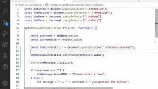 What is the DOM? - part 7 (How to add CSS styling from JavaScript)