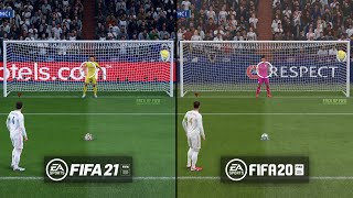 FIFA 21 vs FIFA 20 | Penalty Kicks Comparison