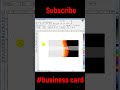 how to create business card design in corel draw episode 01