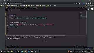 Extracting Words from a string in Python