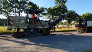 deel8 wirtgen W250i freeswerkzaamheden/asfaltwerkzaamheden bij de Smaragdlaan in LEIDEN 🛣🚧🦺