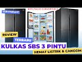 REVIEW REFRIGERATOR SBS 3 DOOR || Kulkas SBS 3 PINTU || AQUA AQR-IM685AMT Magic Convertible