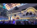 Tourist Stranded On The Slotzilla Zip Line On Fremont Street In Downtown Las Vegas