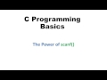 C Programming Basics - The Power of scanf(). Learn more about scanf()