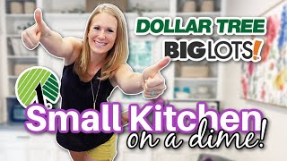 *NEW* ORGANIZE A SMALL KITCHEN FAST (Dollar Tree and Big Lots secrets...easy peasy!)