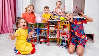 Five Kids Rescue mission with heroic professions Heroes toys for children