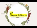 Diagonal Difference | HackerRank | DSA in JAVA