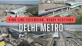 Delhi Metro Pink Line Extension | Majlis Park to Surghat Update | Ready Stations #delhimetro