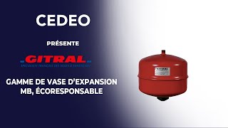 CEDEO présente la nouvelle gamme de vase d’expansion MB, écoresponsable, de GITRAL.