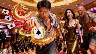 poor man with $20 is hidden gambling god.three cards win him billions,shocking everyone!#movie