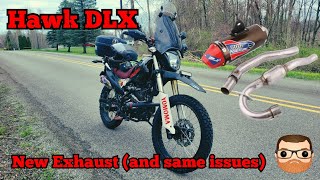 Hawk DLX New Exhaust (and same old problems) #hawkdlx #hawk250 #exhaust