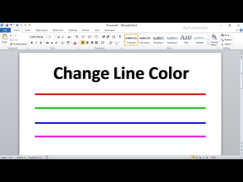 How to Change Line Color In MS Word