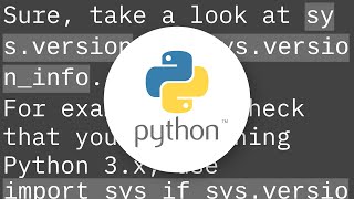 How do I detect the Python version at runtime?