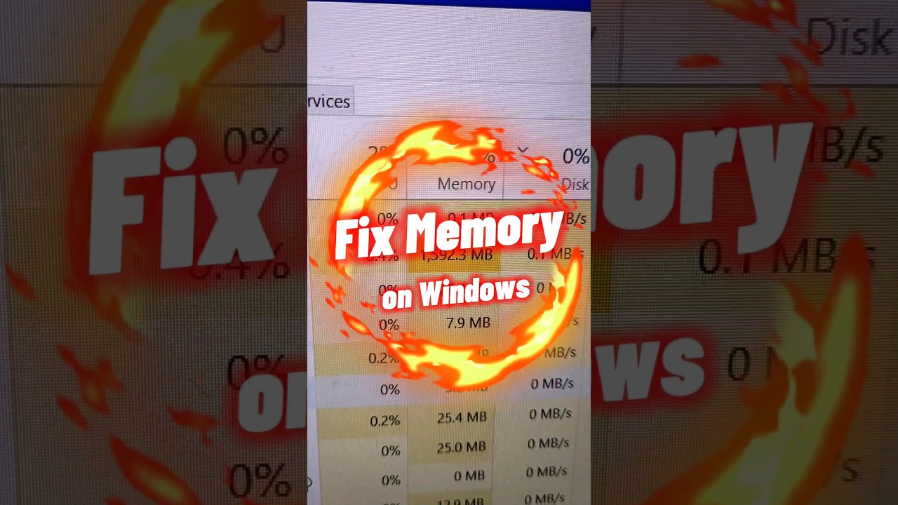 How to Fix Memory in Windows #shorts #windows10