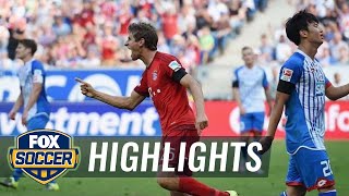 Muller's goal equalizes for Bayern Munich against Hoffenheim - 2015–16 Bundesliga Highlights