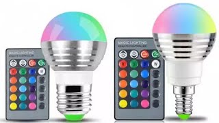 E14 RGB LED bulb 16 Color Magic LED Night Light Lamp Dimmable Stage Light / 24key Remote Control