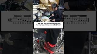 ハイハットを絡めた32分ドラム フィルイン 叩いてみた。  Drum Fill in #shorts