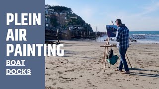 PLEIN AIR oil painting SIMPLIFYING a COMPLICATED SCENE