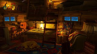 Cozy Winter Hut Ambience - Your REFUGE from Stress, Insomnia, for Sleep & Relaxation | 8 Hours / 4K