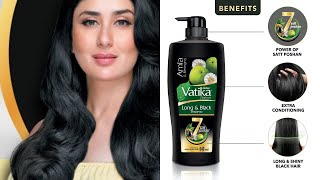 Dabur Vatika Long \u0026 Black Shampoo, with the Goodness of Amla \u0026 Bhringraj for Shiny, Black