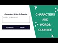 Live Characters and Words Count Using jQuery