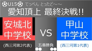 [愛知県大会] 安城北中学校(赤) vs 甲山中学校(青)