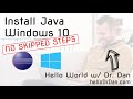 Eclipse + Java Development Kit (JDK) Installation on Windows 10 + First Java Project