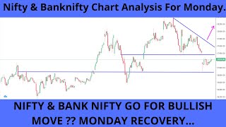 NIFTY & BANKNIFTY GO FOR BULLISH MOVE ?? || NIFTY & BANKNIFTY CHART ANALYSIS FOR MONDAY || BANKNIFTY