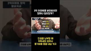 3억 아파트를 분양받으면 얼마나 필요할까? #shorts