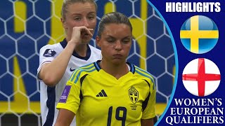 Sweden vs England || HIGHLIGHTS || Women's Euro 2025 Qualifiers