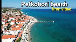 Pefkohori dron video Plaža