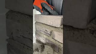 Bricklaying ASMR 💯🧱 #bricklaying #construction  #builders #asmr #bricks #satisfying #asmrsounds