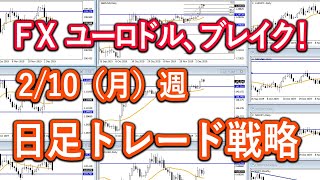 ユーロドル売りに大注目！ＦＸ日足分析【2020/2/10週】