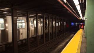 Not In Service R160 Train Wrong Rail out of Forest Hills - 71st Av