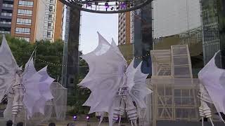 【六本木アートナイト】(Full)Close-Act Theatre《White Wings》白い翼を纏った幻想的なキャラクター