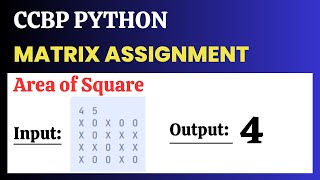 Area of Square | MATRIX ASSIGNMENT | Python | CCBP 4.0