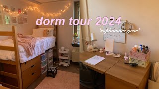 college dorm tour 2024 📔🎀 *cozy and coquette*